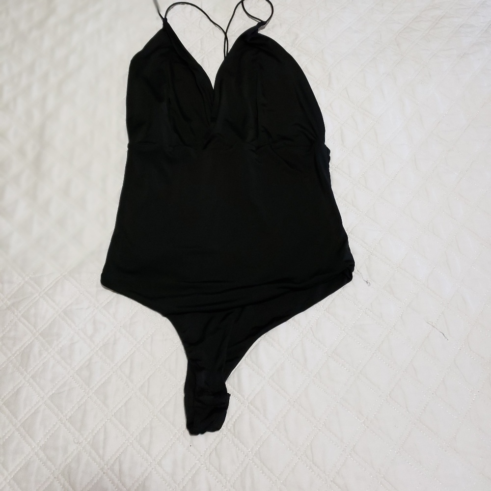 Black Halter Bodysuit